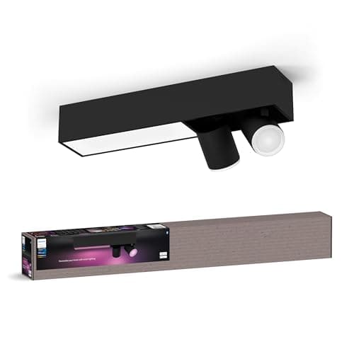 Image of Philips Hue White & Color Ambiance Centris 2-Piece, dimmable, 16 Million Colours, app-controllable, Amazon Alexa Compatible, Black