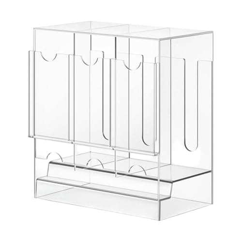 Image of Whoasyst Clear ABS Card Holder Box with Push Mechanism ABS Card Planner