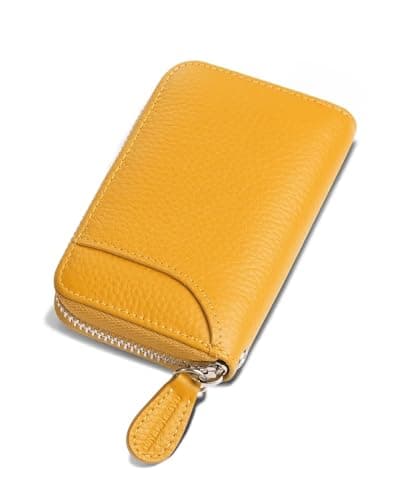 Image of GADIEMKENSD Credit Card Holder RFID Sleeves Wallets Thin Carteras para Mujer Boho Tarjeteros De Mujer Mini Purse for Travel Card Cases & Money Organizers Cash Envelope Wallet for Womens Gift Yellow