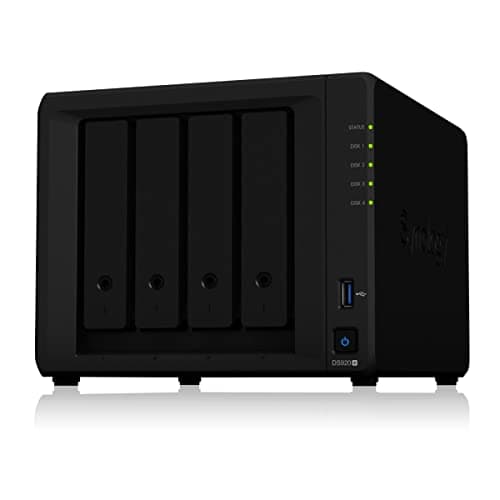 Image of Synology 8 GB DS920+ 4 Bay NAS Enclosure, Black, Mechanical Hard Disk