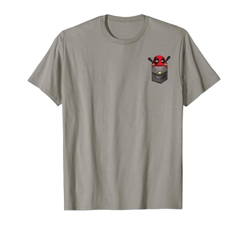 Image of Marvel Deadpool Pocket T-Shirt, Men, Slate Grey, Small