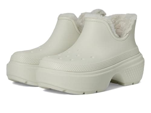 Image of Crocs, Unisex Adult, Stomp Lined Shorty Boot, Linen/Linen, 7 UK Men/ 8 UK Women