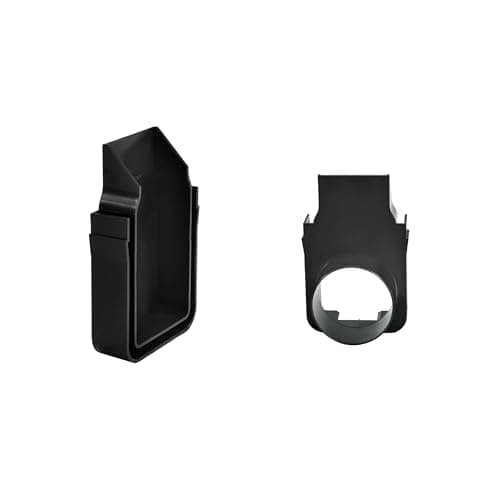 Image of PVC Threshold Drainage Channel End Cap & End Outlet | Outdoor Garden Drainage Systems | Drainage Channels and Grating | Soakaway Storm Drain Channel End Piece (Endcap x 1) (50mm End Outlet, x 1)