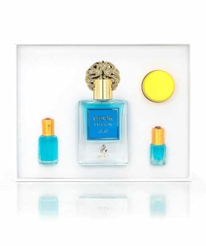 Image of Ayat Perfumes Musk Cotton Eau de Parfum – Unisex Luxury Fragrance Gift Set with Eau de Parfum, Musk, Perfumed Oils & Scented Cream– Perfume Set for Men & Women