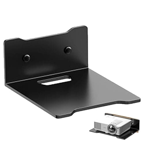 Image of Universal Wall Mounted Floating Shelf – Metal Router Rack & Camera Shelf For Monitors, Security Cameras & Sky Boxes | AV Wall Holder For DVD Players, Game Consoles & TV Box | Compact Under TV Me