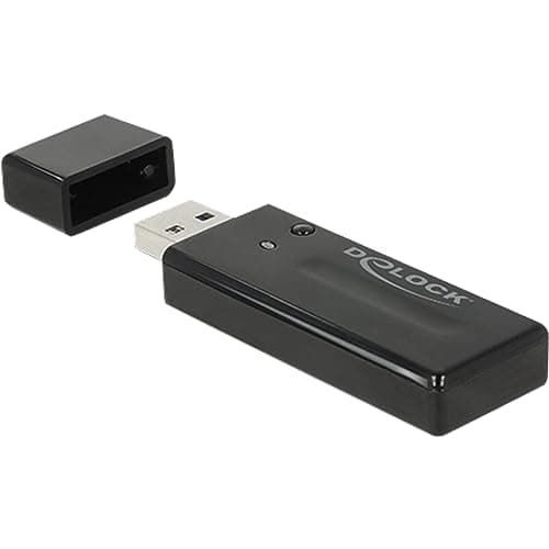 Image of DeLOCK 12463 WLAN 867Mbit/s networking card 12463, Wireless, USB, WLAN, IEEE 802.11ac, 867 Mbit/s, Black
