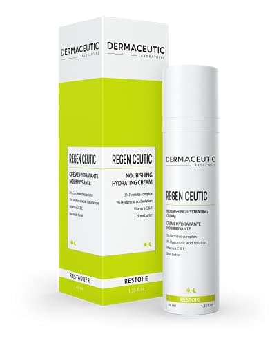 Image of Dermaceutic Regen Ceutic - Skin Recovery Cream for sensitive and dehydrated skin - Skin repair cream with Hyaluronic acid, Peptides, Vitamin C and E and Shea butter - 40ml