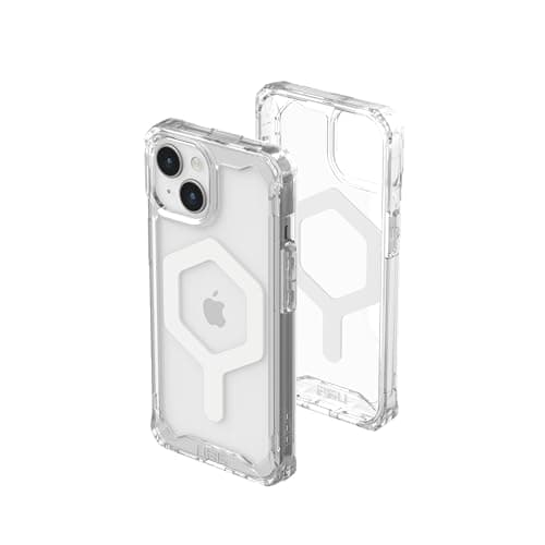 Image of URBAN ARMOR GEAR UAG Case Compatible with iPhone 15 Plus Case 6.7" Plyo Ice/White Built-in Magnet Compatible with MagSafe Charging Rugged Anti-Yellowing Transparent Clear Dropproof Protective Cover