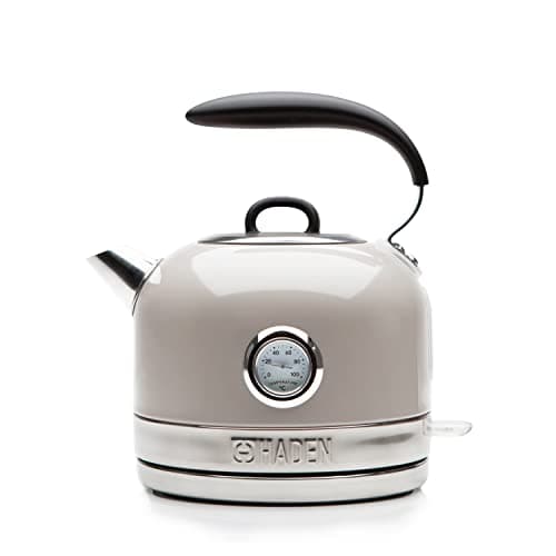 Image of Haden Jersey Stainless Steel Kettle - 3000W Rapid Boil Technology, Ergonomic Design, BPA-Free, Safety Features, and Stylish Chrome Detailing, Putty