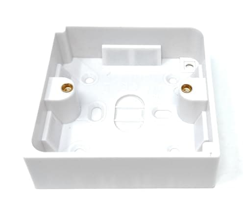 Image of 1pcs. 1 Gang Surface Mount Back Box Pattress Box (25mm x 85mm x 85mm) White