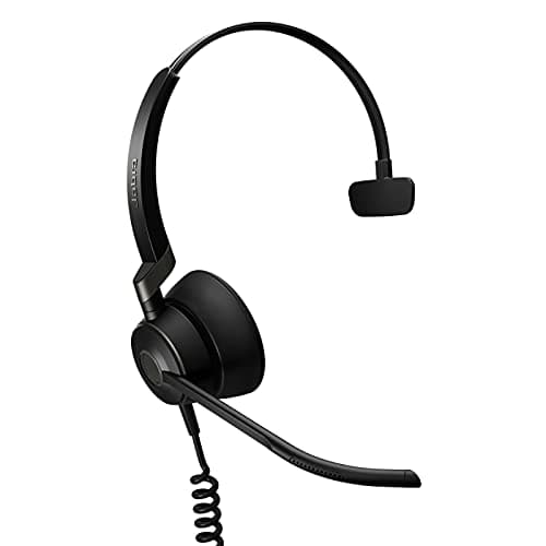 Image of Jabra Engage 50 On-Ear Mono Headset - Microsoft-zertifizierter, digitaler Kopfhörer mit Kabel - passive Geräuschunterdrückung für Softphones und Web-Clients - USB-C-Kabel - schwarz
