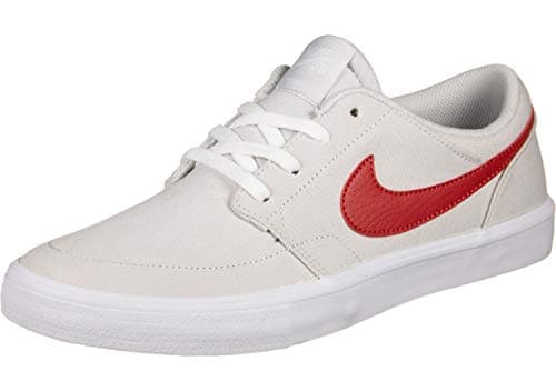 Image of Nike Nike Sb Portmore Ii Solar Cnvs, Unisex Adult's Fitness Fitness Shoes, Multicolour (Vast Grey/University Red/White/Black 000), 6 UK (40 EU)