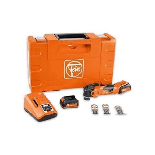 Image of Fein Multimaster Tool AMM 300 Plus Start Oscillating Kit - 12V Battery-Powered Cordless Multi Tool for Interior Work and Renovation - Includes 7 Accessories and Case - 71293261090