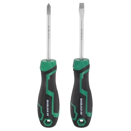 Image of sourcing map 2pcs PH1+SL5 Screwdriver Set 6.7" Length S2 Steel Magnetic Phillips and Slotted Screwdrivers with Ergonomics Grip for Fastening Loosening DIY Repairing