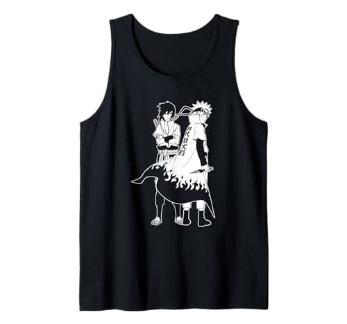 Image of Naruto Shippuden Naruto and Sasuke Outline Tank Top
