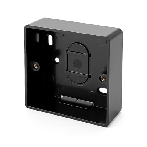 Image of SHPELEC® Black Surface Mounted Pattress Box - Single/Double, Stylish and Durable Box for Mounting Electrical Devices, BS 5733 Compliant (1 Gang (Single))