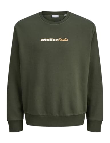 Image of JACK & JONES Jjrody Sweat Crew Neck, Green (Duffel Bag), L