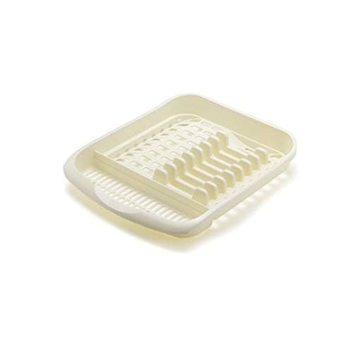 Image of Addis Large Kitchen Sink Dish Drainer Plate Rack Holder Plastic Cutlery Storage (Cream)