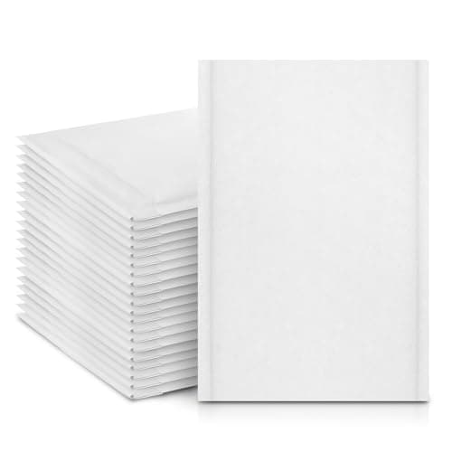 Image of Merrimen Padded Envelopes A3 A4 A5 A6, 20pk White, 20 count, Self-Seal, Lightweight, Bubble Wrap Padding, Rectangular, Protective, Protection, 148mm x 210mm, Perfect for Cosmetics, Jewelry, Gadgets