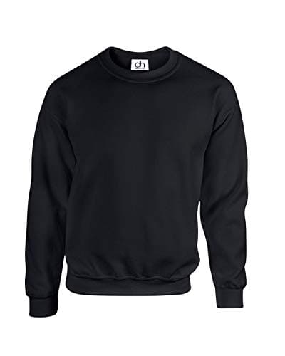 Image of D&H CLOTHING UK Premium Sweatshirts Plain Workwear Casual Crewneck Jumper Sweater Sports Leisure Fleece Black