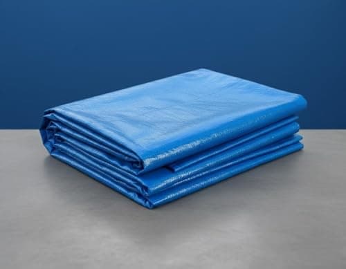 Image of Blue Heavy Duty Tarpaulin Waterproof Cover Tarp Ground Camping Sheet Tent (10x15m)