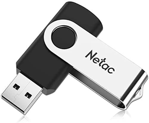 Image of Netac 128GB USB 3.2 Flash Drive 128GB High Speed Swivel Design Memory Stick Up to 90MB/s Pen Drive Thumb Drive for Data Storage