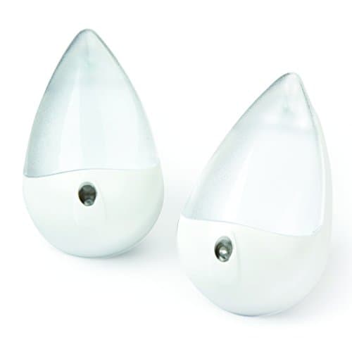Image of Masterplug Soft Glow LED Tear Drop Shaped Dusk to Dawn Lights, Set of Two, 92 x 54 mm