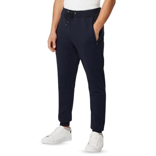 Image of FM London Mens Slim Fit For Sports Jogger, Navy, M UK