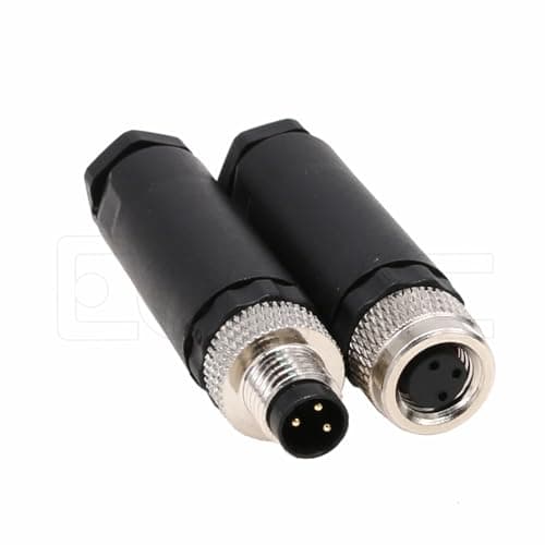 Image of M8 Industrial Circular Sensor 3 Pin Male & Female A Code Plug Socket Industrial Circular Sensor Connector Aviation 8mm Waterproof IP67 Connector
