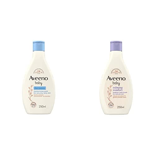 Image of AVEENO Baby Dermexa Moisturising Wash 250 ml & AVEENO Baby Calming Comfort Bedtime Bath & Wash 250 ml