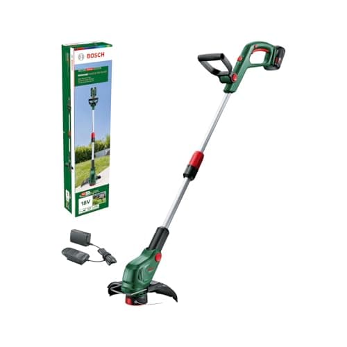 Image of Bosch Home and Garden Cordless Grass Trimmer UniversalGrassCut 18V-26-500, for Grass Cutting and Edge Trimming, Charging Time 65 mins, Cutting Diameter 26 cm, 18 Volt System, with Battery and Charger