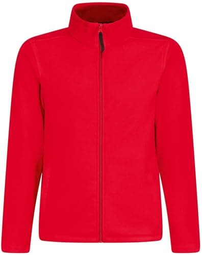 Image of Regatta Professional Mens Micro Zip Full Zip Fleece Jacket (UK, Alpha, L, Regular, Regular, Classic Red)