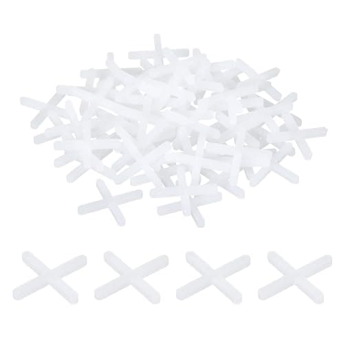 Image of sourcing map 300Pcs Tile Spacers 2.5mm 3/32" Wall Floor Tile Plastic Cross Spacer for Ceramic Tile Installation, White