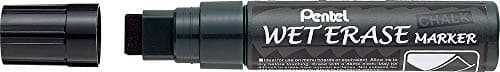 Image of Pentel SMW56-A Chalk Markers Wet Erase Jumbo Chisel Tip 3.5-10.5 mm Black