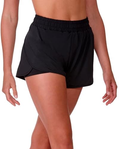 Image of Silky Dance 2 in 1 Layered Running Shorts for Girls, Black, 11-13 Years