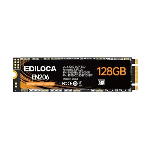 Image of Ediloca EN206 128GB 3D NAND TLC M.2 SSD, M.2 2280 SATA III 6Gb/s SSD Internal Hard Drive, Read/Write Speed up to 550/460 MB/s, Compatible with Ultrabooks, Tablet Computers and Mini PCs