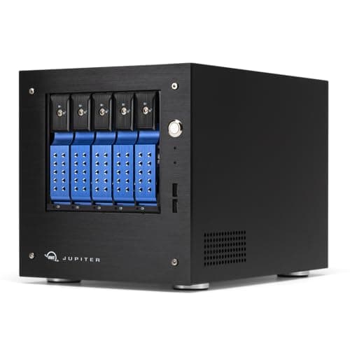 Image of OWC Jupiter Mini 20TB 5 Bay NAS High-Performance Desktop Network Attached Storage with Industry Leading Reliability, 2 x 10Gbe, 32GB DDR4 with 5 x 4TB HDD