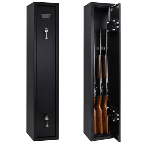 Image of WestWood Luxury 3 Gun Security Lockable Safe Cabinet Storage Shotgun Rifle Firearm With Locks Heavy Duty Steel Black