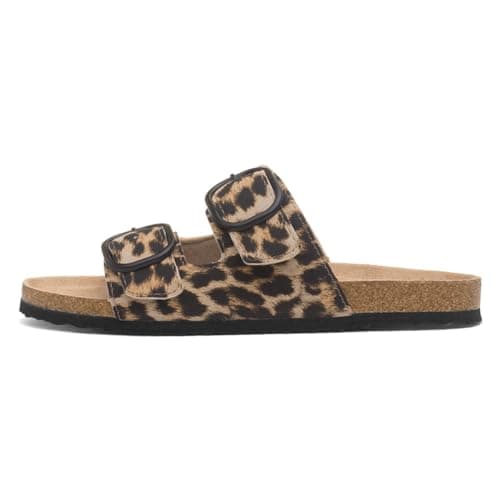 Image of Lilley Womens Multi Leopard Print Mule Sandal - Size 6 UK - Multicolour