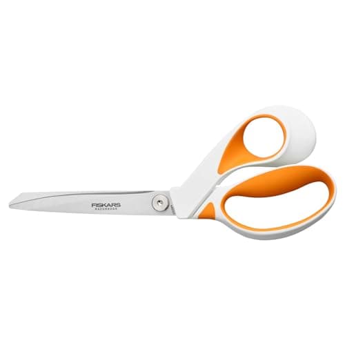 Image of Fiskars tailor's shears, length: 23 cm, stainless steel blade/plastic handles, orange, RazorEdge, 1070079