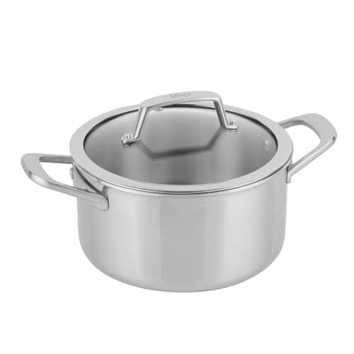 Image of Ninja EverClad Stainless Steel 22cm Stock Pot, Suitable for All hob Types Including Induction, Oven Safe to 300°C, Full Induction Base, C90422EUI