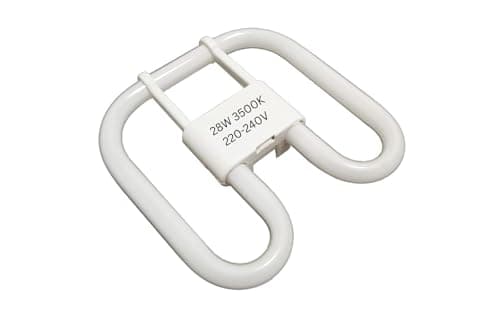 Image of PLUSHA 28W 2D Square 4-Pin GR10Q Energy Saving Light Bulb – Cool White 3500K | Long-Lasting & Efficient for Home, Office, Commercial Use | [Energy Class A]