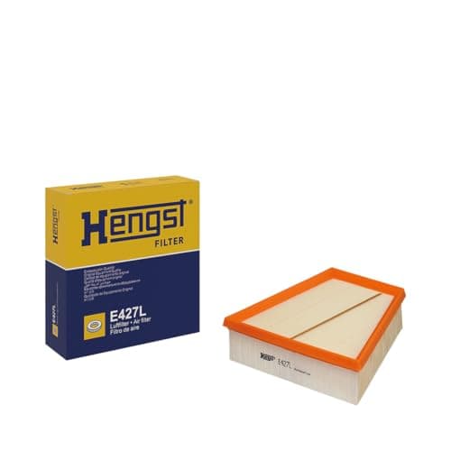 Image of HENGST Air Filter Type E427L - Air Filter Insert for Cars - Air Filter Car, Car Spare Parts, Car Air Filter, Air Filtration Automotive, Diesel Engine, Petrol Engine