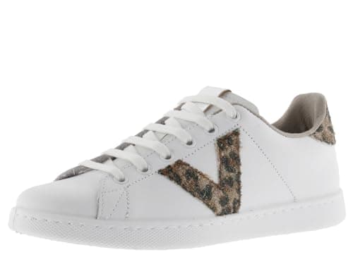 Image of victoria Tenis Leather Low-Top Trainers & Glitter Logo & Back 1125188 for Women Taupe 37
