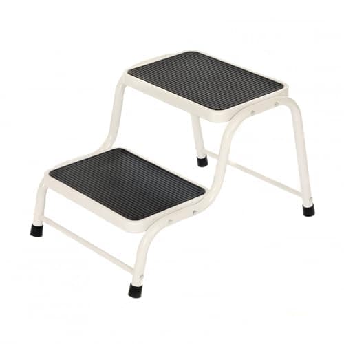 Image of Oypla Double Caravan Step Stool Steel Non Slip Rubber Tread Safety
