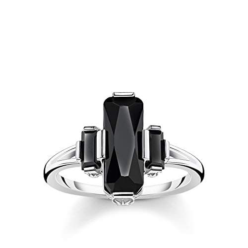 Image of Thomas Sabo Ring Black Stones 925 Sterling Silver TR2267-641-11-56
