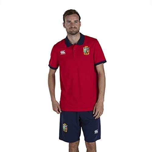 Image of Canterbury British And Irish Lions Home Nations Polo Shirt - Tango Red, Small