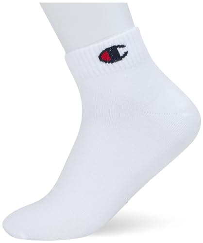 Image of Champion Accessories Basics 3pk Quarter Socks, White, 3 UK
