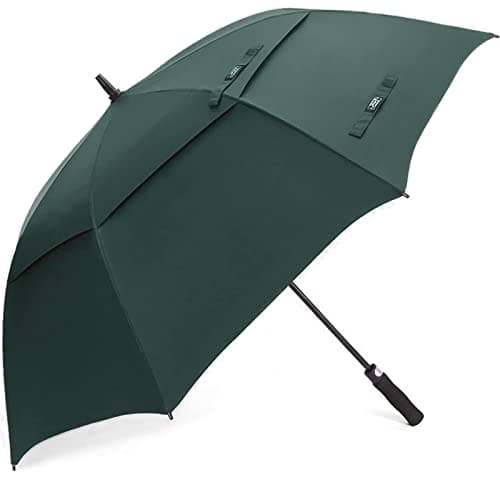 Image of G4Free 47/54/58/62/68 Inch Automatic Open Golf Umbrella Extra Large Oversize Double Canopy Vented Windproof Waterproof Stick Umbrellas (Dark Green, 62 inch)