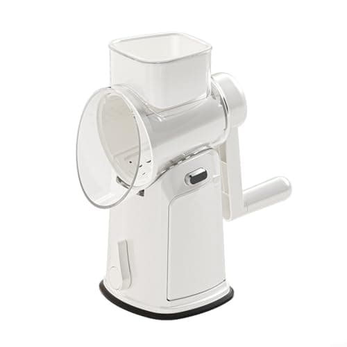Image of ZiStarlilife 10-in-1 Vegetable Slicer with 5 Interchangeable Blades, Large 9cm Feed Chopper for Kitchen Food Prep, ABS Stainless Steel Grater Dicer Cream(A-White)